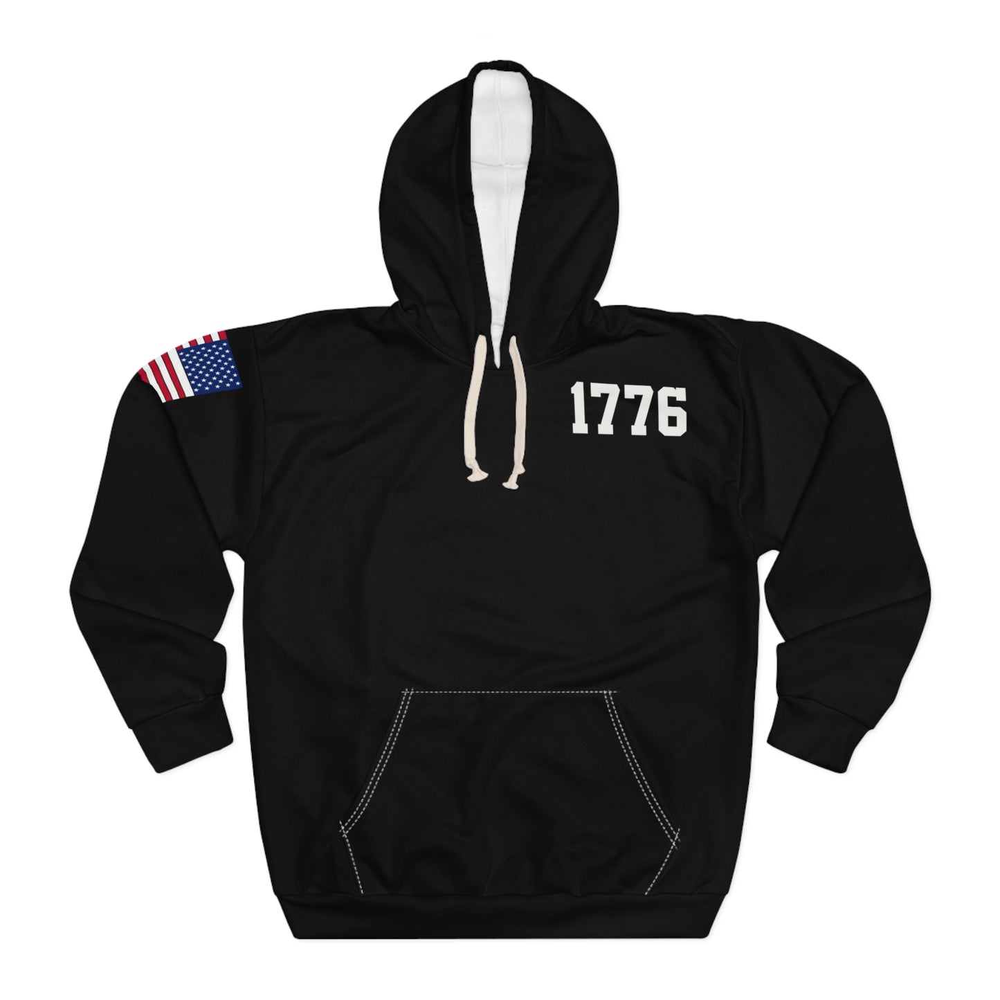 1776 - Color Flag Black Hoodie
