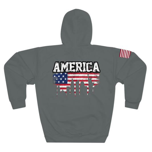 American - USA - Skyline Dark Grey Hoodie