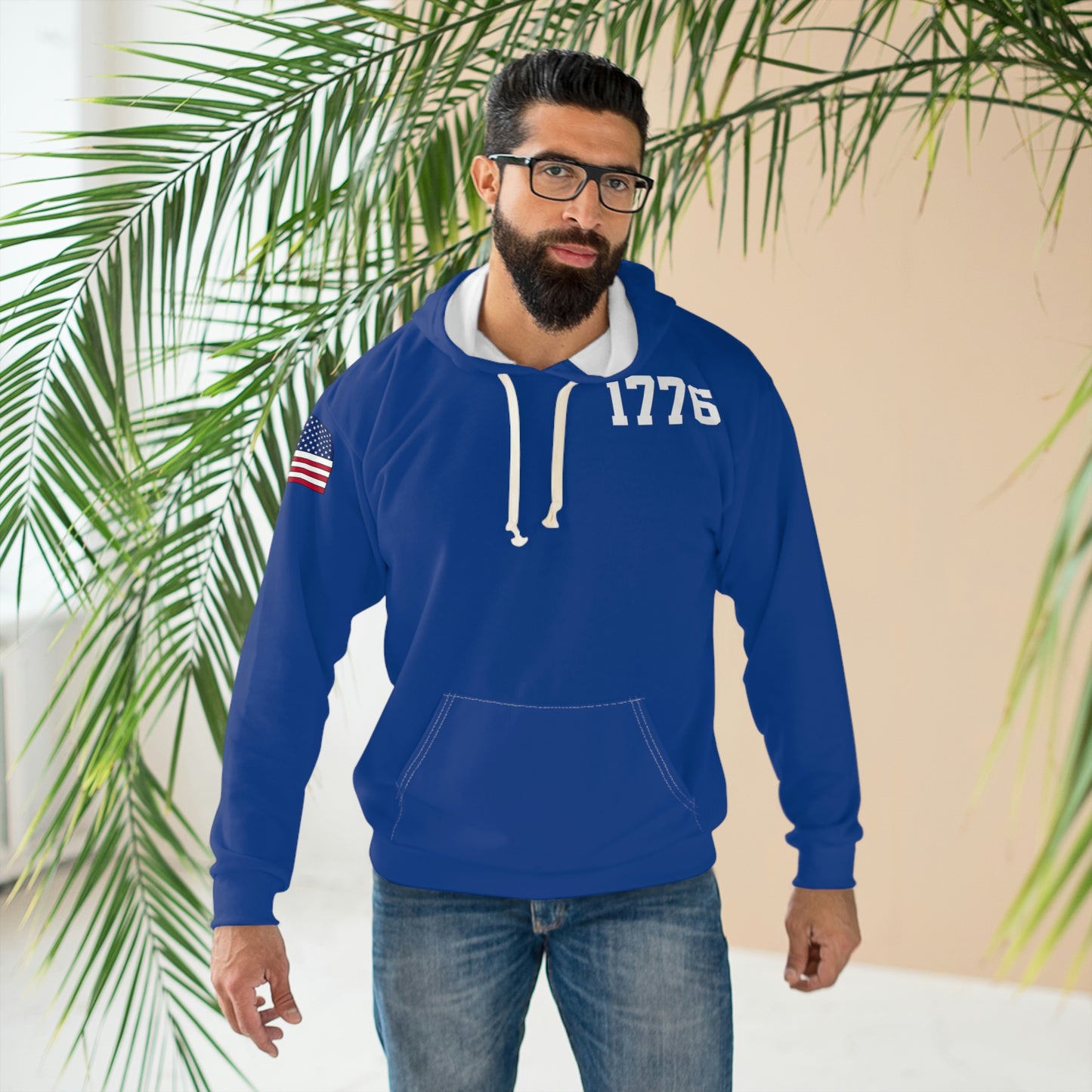 1776 - Color Flag Dark Blue Hoodie
